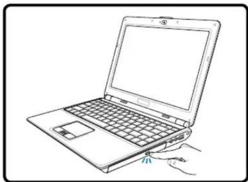 ASUS N20A-2P006E - Insertando un disco óptico - 1