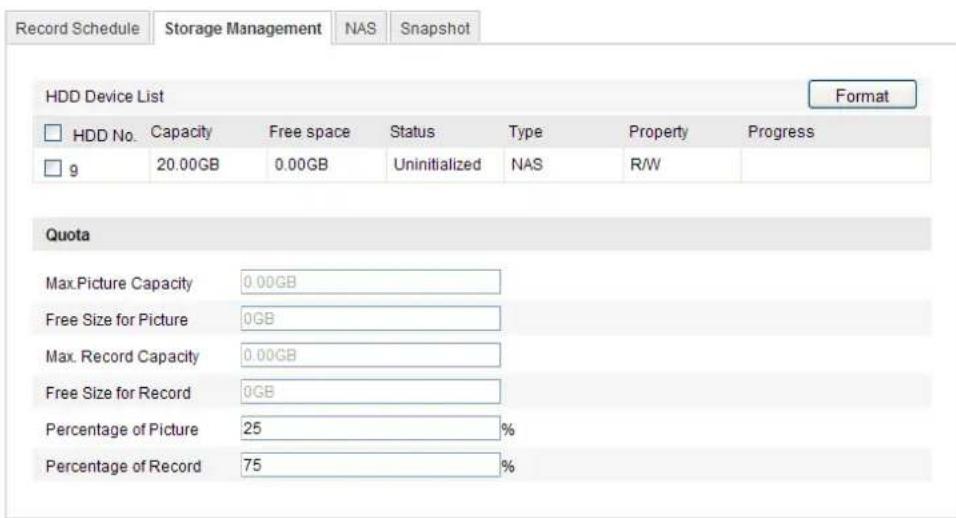 Hikvision DS-2CD2F42FWD-I(4MM) - Configuration > Advanced Configuration > Storage > NAS - 3