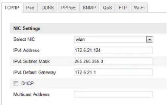 Hikvision DS-2CD2F42FWD-I(4MM) - IP Property Settings for Wireless Network Connection - 1