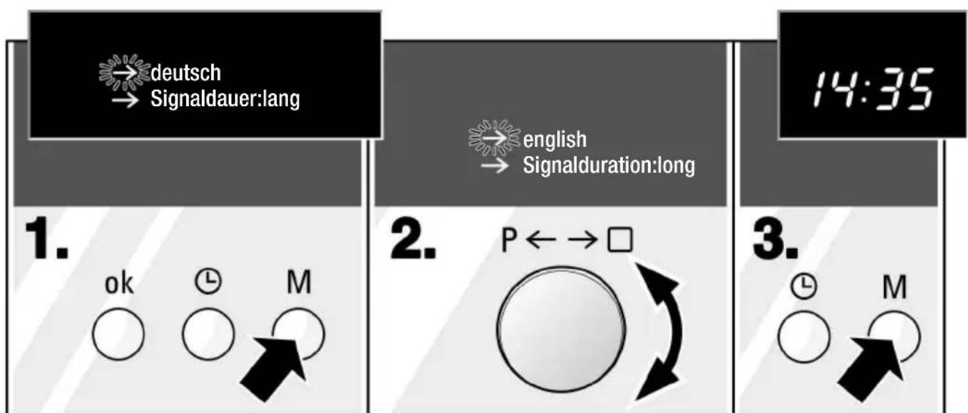 SIEMENS HB77l25 - Selectingthe language - 1