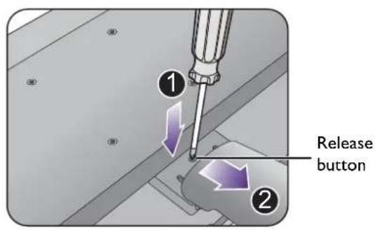 BENQ GW2260E - Remove the monitor stand. - 2