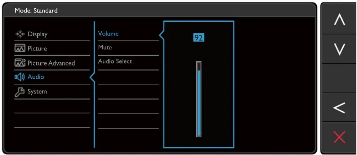 BENQ GW2260E - Audio menu - 1