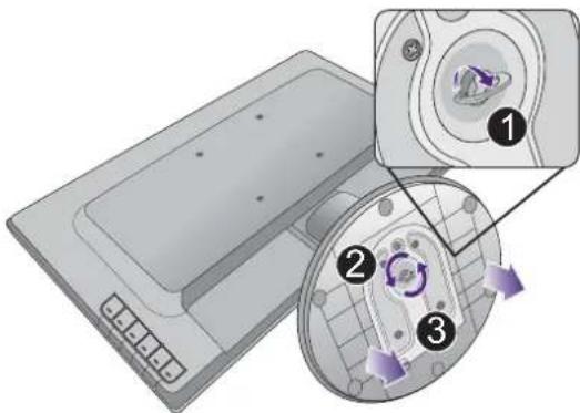 BENQ GW2260E - Remove the monitor stand. - 3