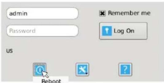 admin Password US Reboot Remember me Log On