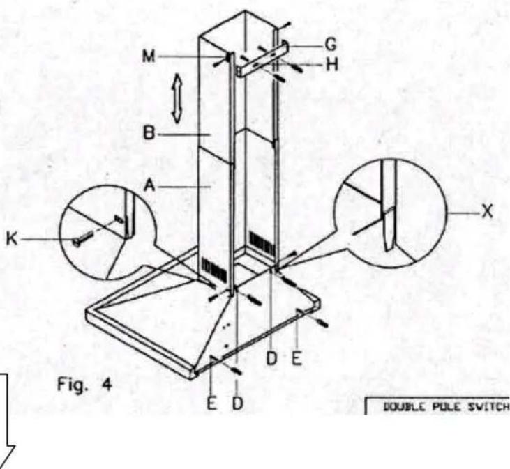 M G H B A K X D E E D Fig. 4 DOUBLE POLE SWITCH