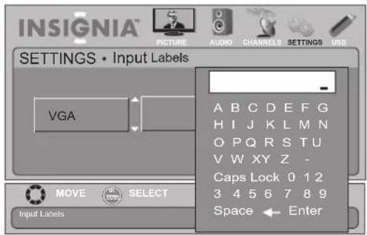 INSIGNIA NS-19E450WA11 - To label an input source: - 4