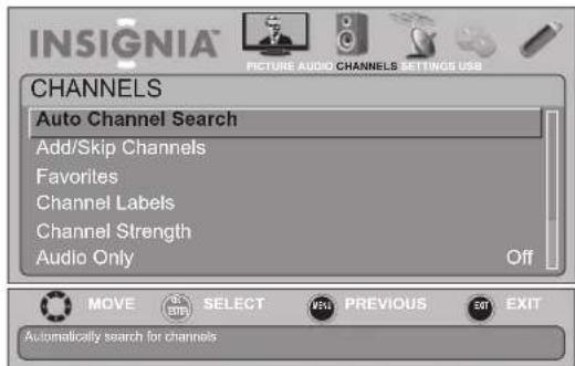 INSIGNIA NS-19E450WA11 - To automatically scan for channels: - 2