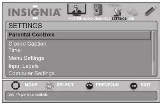 INSIGNIA NS-19E450WA11 - To lock control buttons: - 2