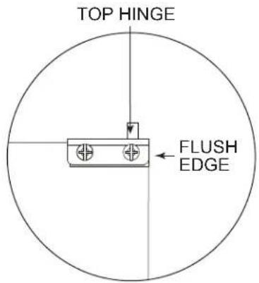 TOP HINGE FLUSH EDGE