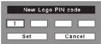 SANYO PLC-WXU30K - Change the Logo PIN code - 4