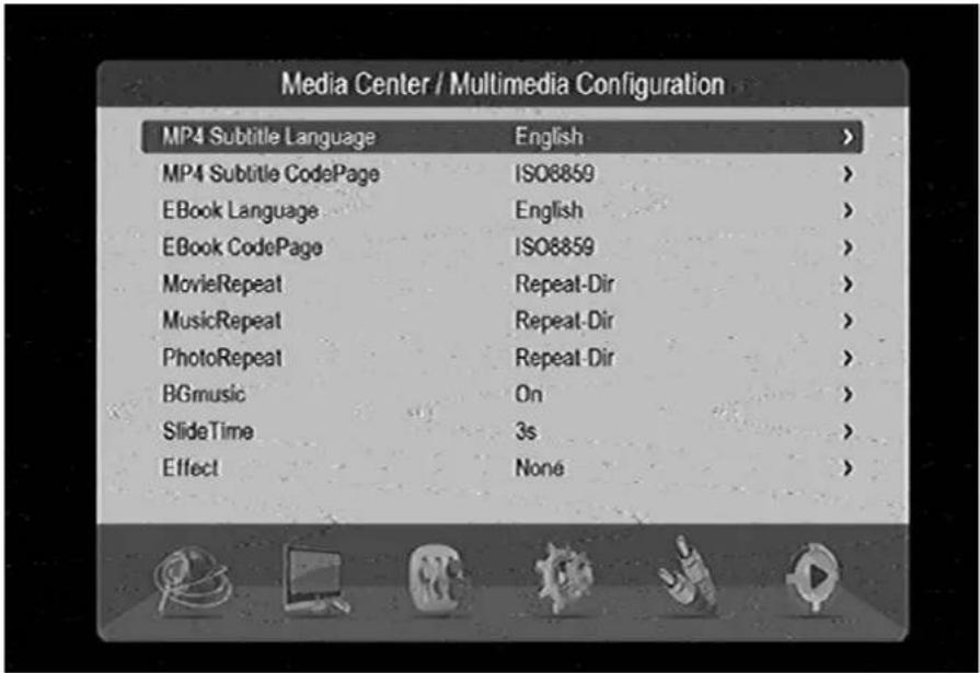 GoGen DVB 116 T2PVR - Konfigurace multimédií - 1