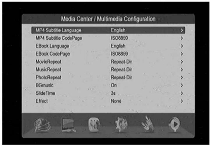GoGen DVB 116 T2PVR - Multimedia-Einstellung - 1