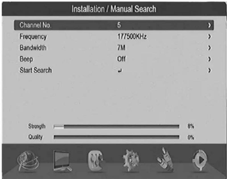 GoGen DVB 116 T2PVR - Manuálne vyhl'adávanie - 1