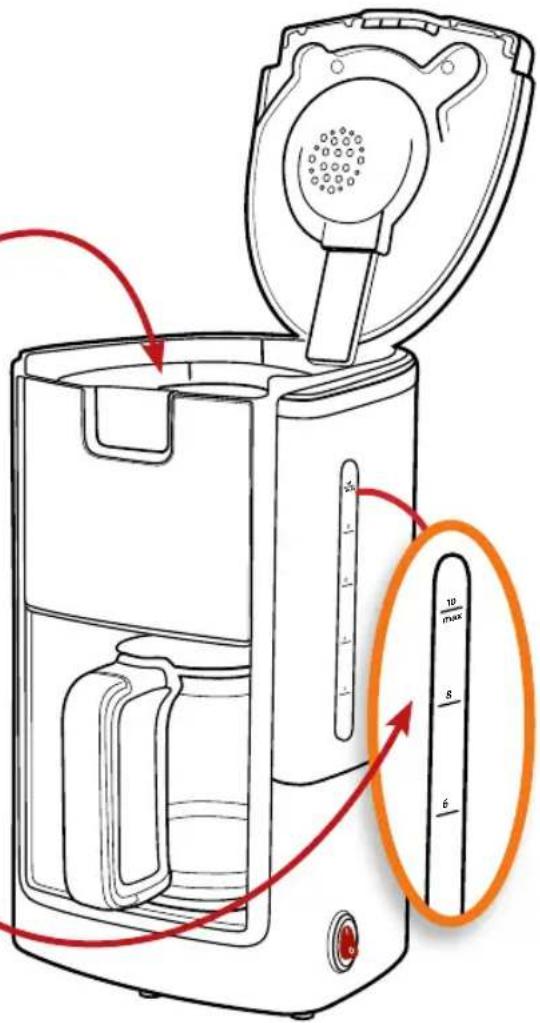 Diagram of a kitchen grater with labeled parts and temperature scale, showing heat transfer from top to bottom.