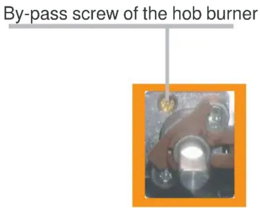 By-pass screw of the hob burner