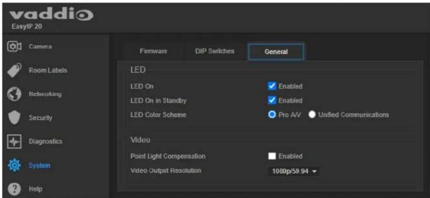 Vaddio EasyIP Ecosystem Base Kit - Indicator Light Behavior - 1