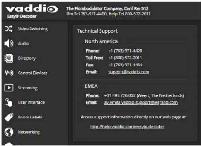 Vaddio EasyIP Ecosystem Base Kit - Contacting Vaddio Technical Support - 1