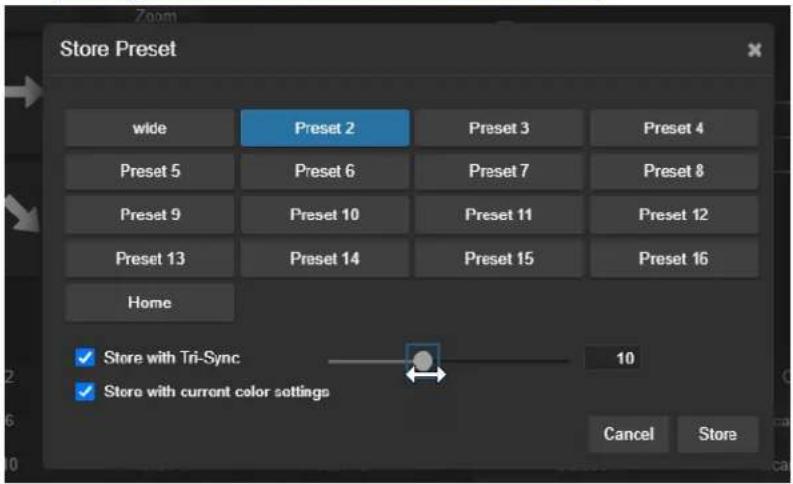 Vaddio EasyIP Ecosystem Base Kit - To set speeds for movements to presets: - 2