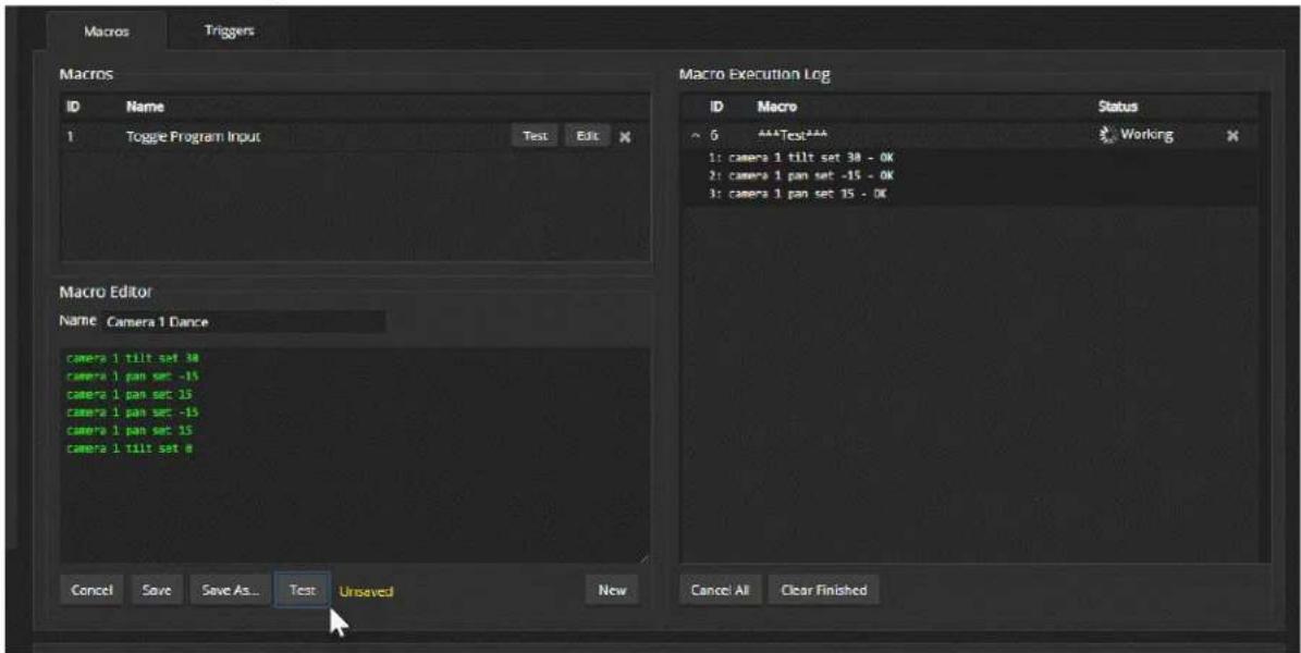 Vaddio EasyIP Ecosystem Base Kit - CONTROL DEVICES PAGE, MACROS TAB - 1