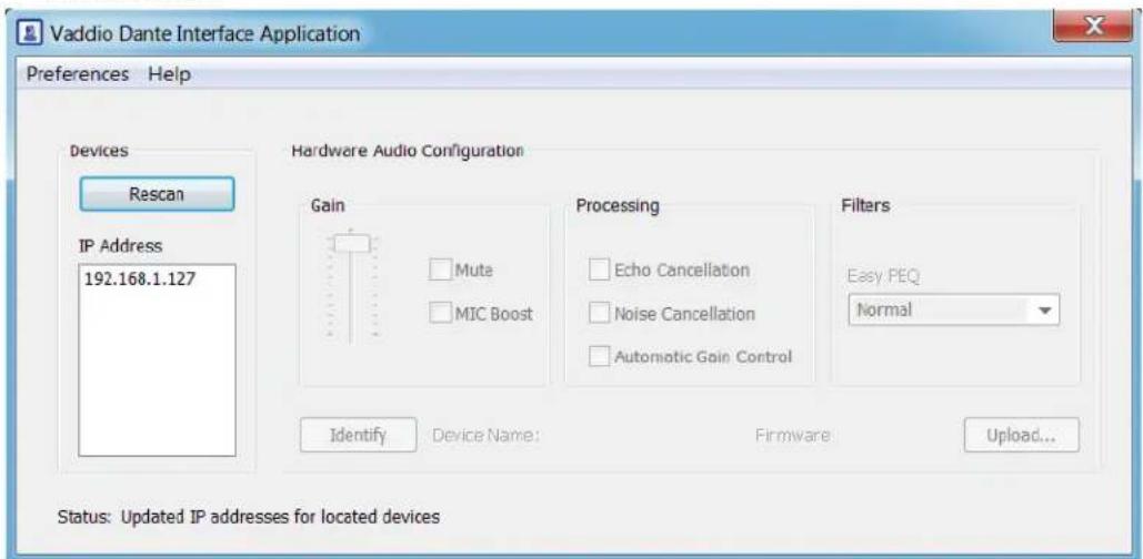 Vaddio EasyIP Ecosystem Base Kit - About the Vaddio Dante Interface Application - 1