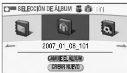 TOSHIBA Gigashot GSC-K80HE - Selección de un álbum de la unidad de disco duro como ubicación de almacenamiento - 1