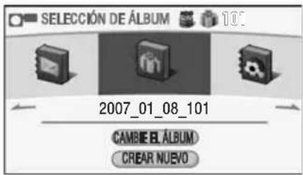 TOSHIBA Gigashot GSC-K80HE - Cambio del tipo de un álbum en la unidad de disco duro - 1