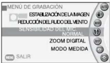 TOSHIBA Gigashot GSC-K80HE - Cambio de la sensibilidad del micrófono - 2