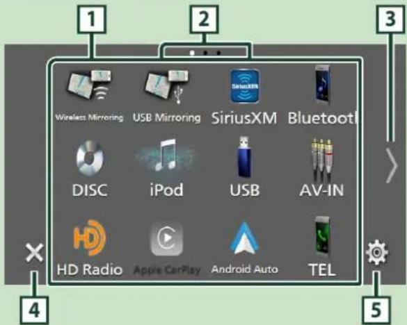 Wireless Mirroring USB Mirroring SiriusXM Bluetooth DISC iPod USB AV-IN HD Radio Apple CarPlay Android Auto TEL