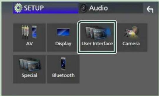 SETUP Audio AV Display User Interface Camera Special Bluetooth