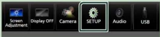 Screen Adjustment Display OFF Camera SETUP Audio USB