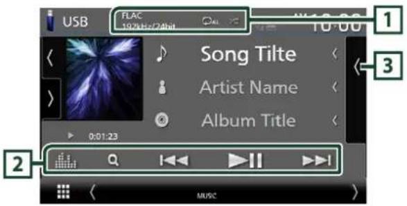 USB FLAC 19/2kHz/24bit 10:00 Song Tiltte Artist Name Album Title 0:01:23 Music