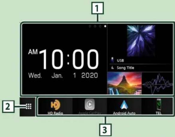1 AM 10:00 Wed. Jan. 1 2020 USB Song Title HD Radio Apple CellPlay Android Auto TEL