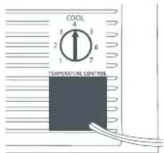 COOL 4 3 5 2 6 1 7 TEMPERATURE CONTROL