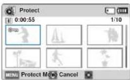Protect 0:00:55 1/10 MENU Protect Move Cancel