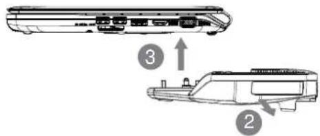 Technical diagram showing exploded and assembled views of a device with numbered annotations