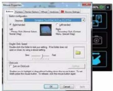 Mouse Properties Button [Process] [Marker Settings] [Wheel] [ Sudan] [Device Settings] Button configuration [ Sudan] [User] [User] [User] [User] [User] [ Left Handed ] Left Primary Click (Internal Select) Normal Drag Right Secondary Click (Close) Menu, Special Drag Double Click Speed Double-click the folder to test your setting. If the folder does not open or close, try using a download setting. Save Cancel [ Back]
