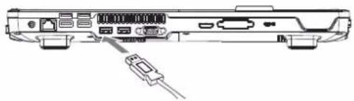 GIGABYTE Booktop M1305 - Connect a USB device - 1
