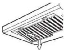 Brastemp BAR90AR - Para remover os filtros metálicos de gordura: - 1