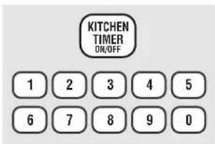 KITCHEN TIMER OK/OFF 1 2 3 4 5 6 7 8 9 0