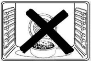 Symbolic image showing a crossed-out black X over a bowl of food, enclosed in a container with menu items on both sides.