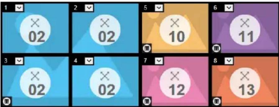 1 × 02 2 × 02 5 × 10 6 × 11 3 × 02 4 × 02 7 × 12 8 × 13