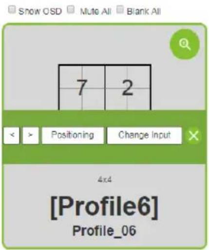 Snow OSD Mute All Blank All 7 2 Positioning Change Input 4x4 [Profile6] Profile_06