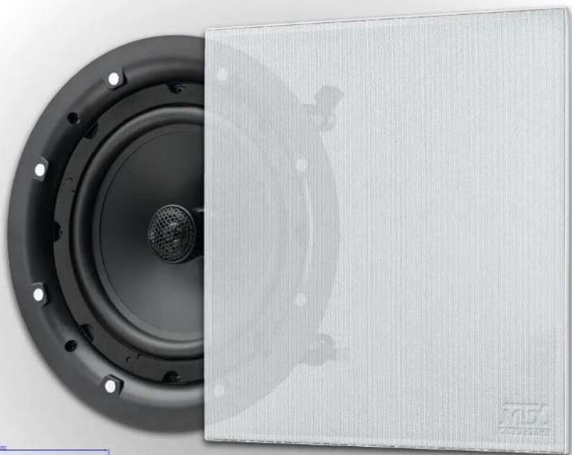 MTX Audio iWs80 - 20cm (8") 80 in-wall speakers with design grills - 1