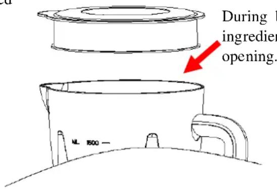 VOX TM6008 - Note: never use boiling liquids or run the appliance empty. - 3