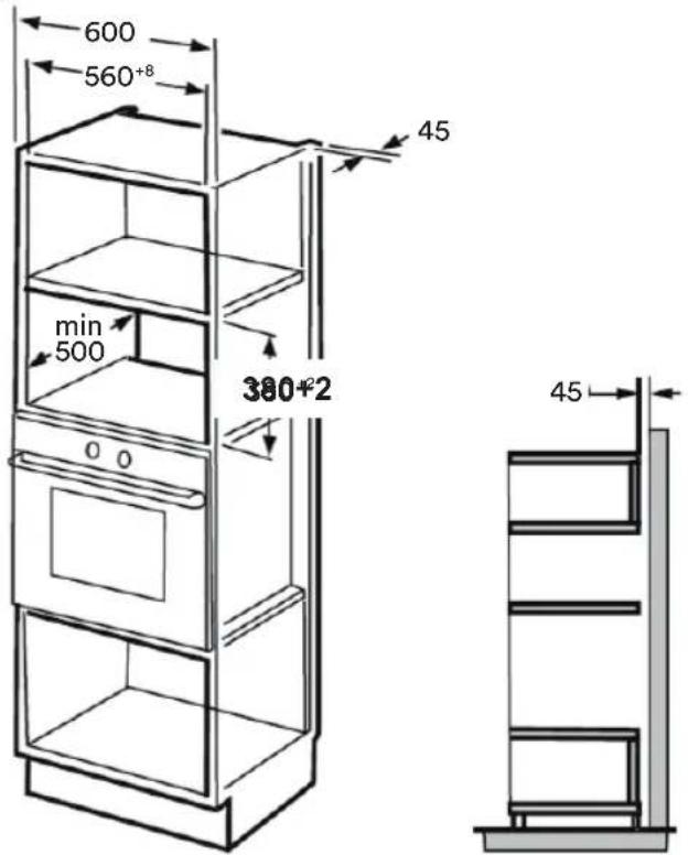 Esatto EMC25BF - Built-in cabinetry methods - 2