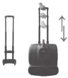 XPower X-800TF - Luggage Handle & Wheels (for 800H and 830H models) - 1
