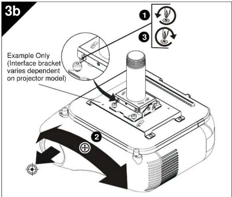 3b Example Only (Interface bracket varies dependent on projector model)