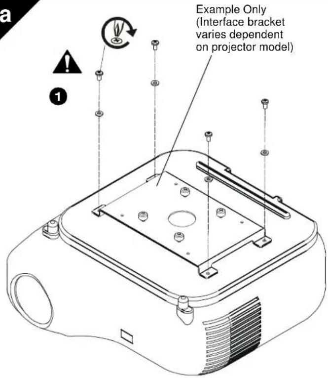 Example Only (Interface bracket varies dependent on projector model) 1
