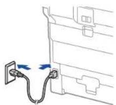 BROTHER MFC-L6720DW - Connect the power cord and turn the machine on - 1