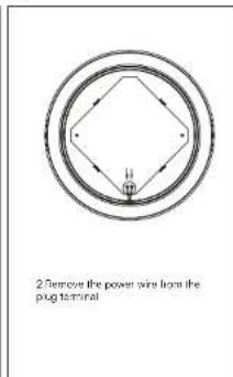 2. Remove the power wire from the plug terminal